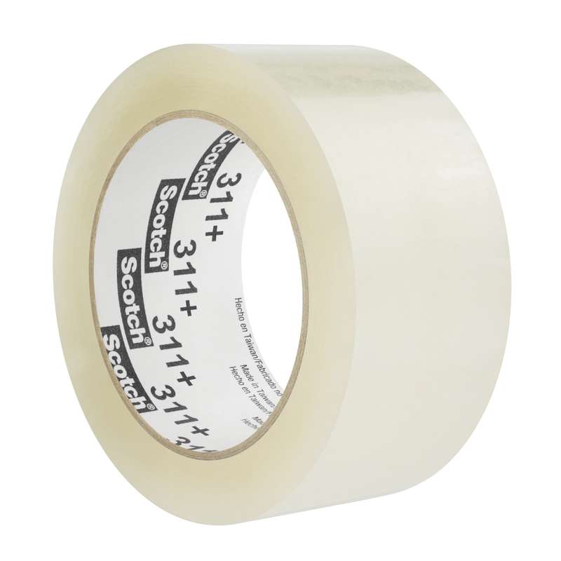 Scotch® High Tack Box Sealing Tape 311+, Clear, 48 mm x 100 m, 36/Case